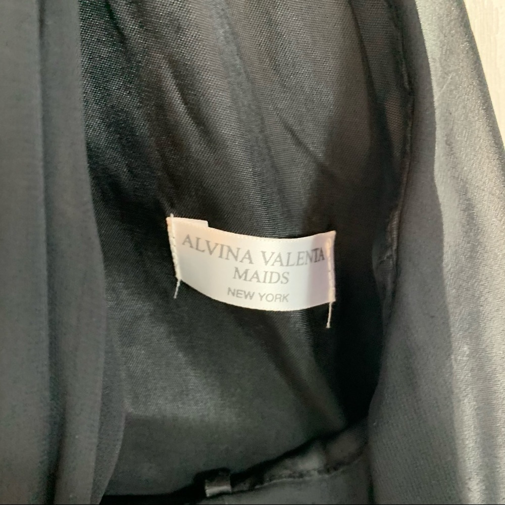 Alvina Valenta Maids NY Black Dress‎ Pearl Straps - Picture 6 of 7